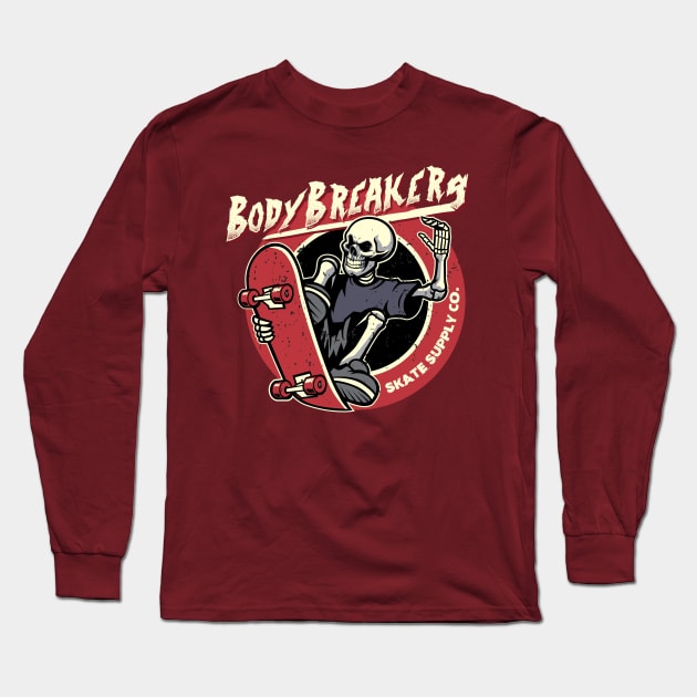 Bodybreakers Skate Supply Co. Long Sleeve T-Shirt by spicoli13